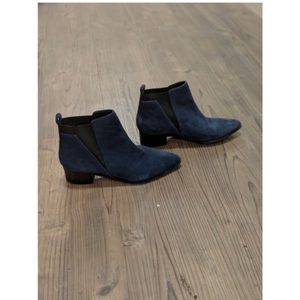 Navy Blue Suede Marc Fisher Booties